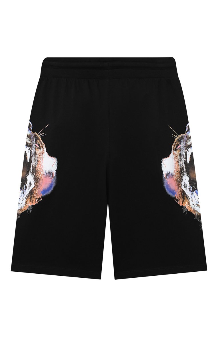 Детские хлопковые шорты MARCELO BURLON KIDS OF MILAN черного цвета, арт. 21E/B/MB/3251/0010/8-14Y | Фото 2 (Мальчики Кросс-КТ: Шорты-одежда; Материал внешний: Хлопок; Региональные ограничения белый список (Axapta Mercury): RU; Нос: Не проставлено; Ростовка одежда: 10 - 11 лет | 140 - 146�см, 12 лет | 152 см, 13 - 15 лет | 158 см, 8 лет | 128 см)