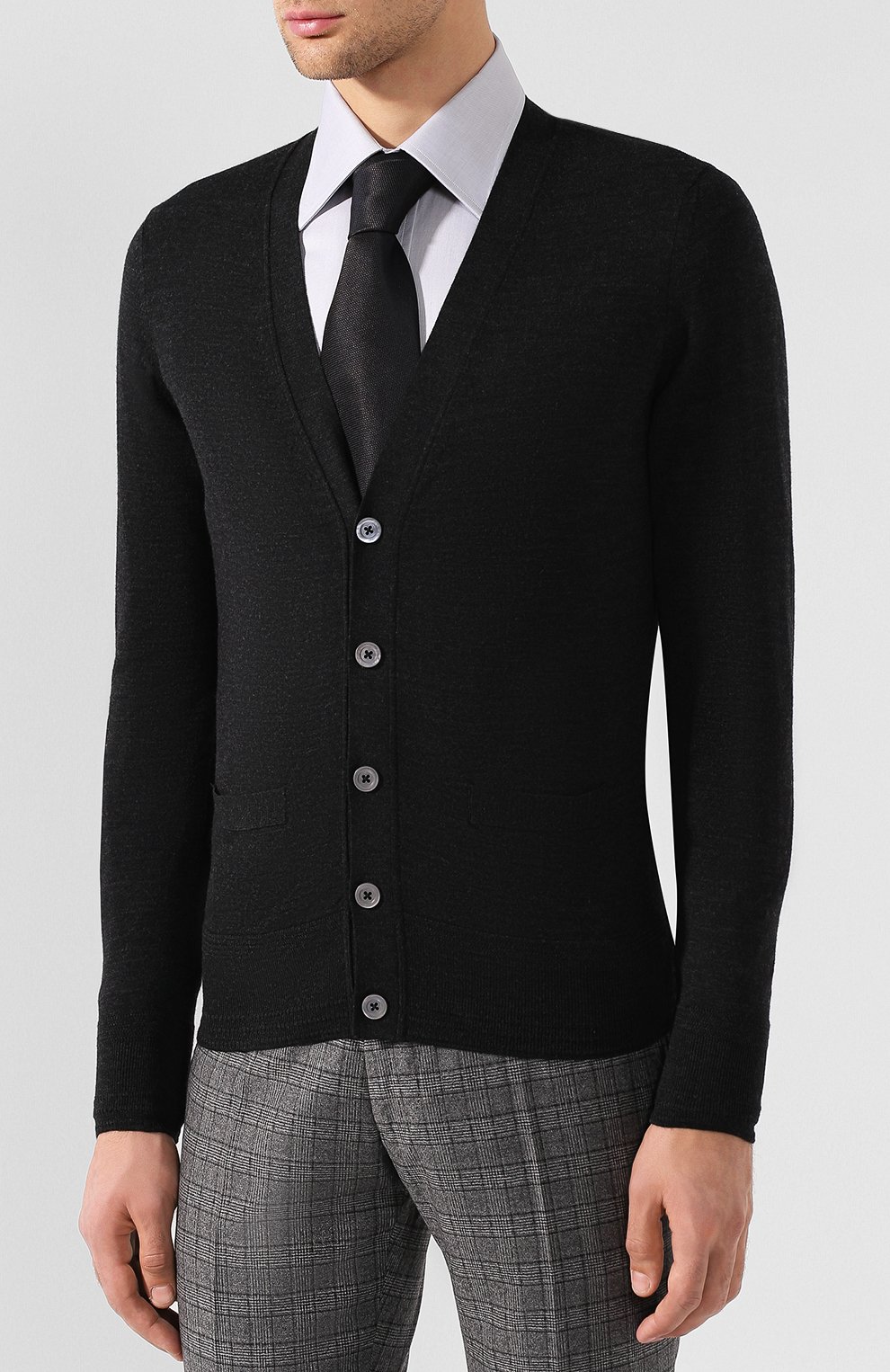 Шерстяной кардиган на пуговицах с v-образным вырезом TOM FORD, арт. BRM90/TFK155, фото 3