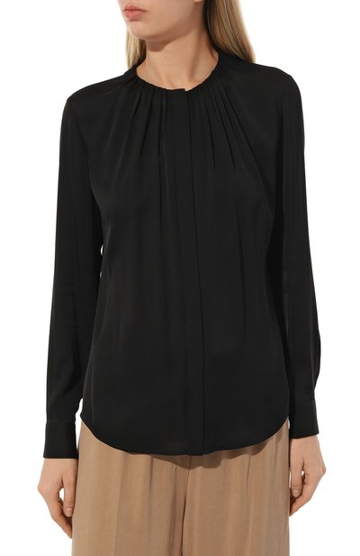 Шелковая блузка BOSS черного цвета по цене 26100 руб., арт. 50490058, фото 3 Шелковая блузка BOSS, арт. 50490058, фото 3