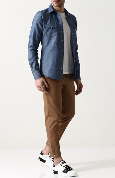 Кожаные кеды portofino DOLCE & GABBANA, арт. 0111/CS1573/AN169, фото 2