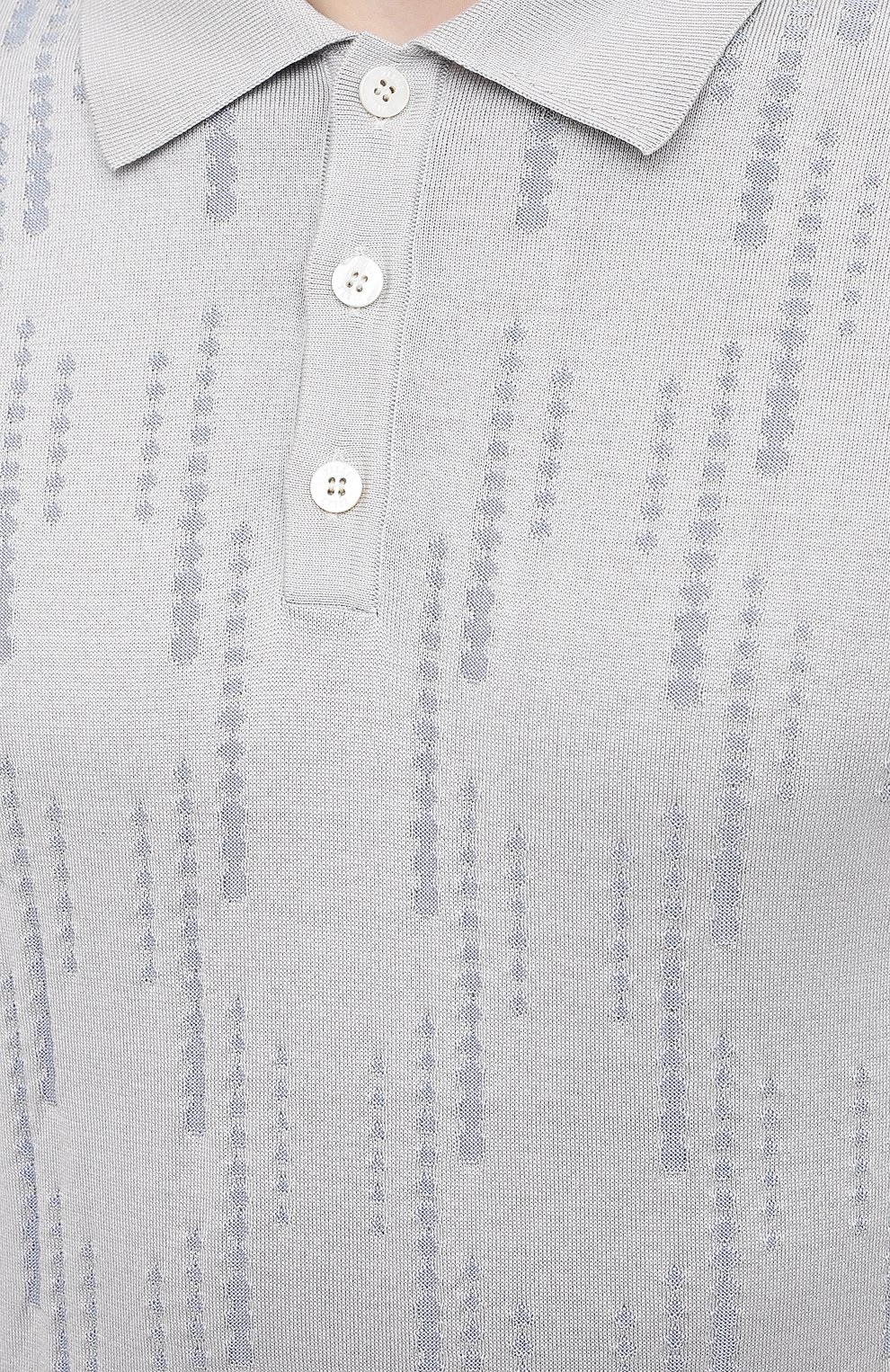 Поло из шелка и хлопка ZILLI, арт. MBV-PB068-BUBB1/MC01, фото 5