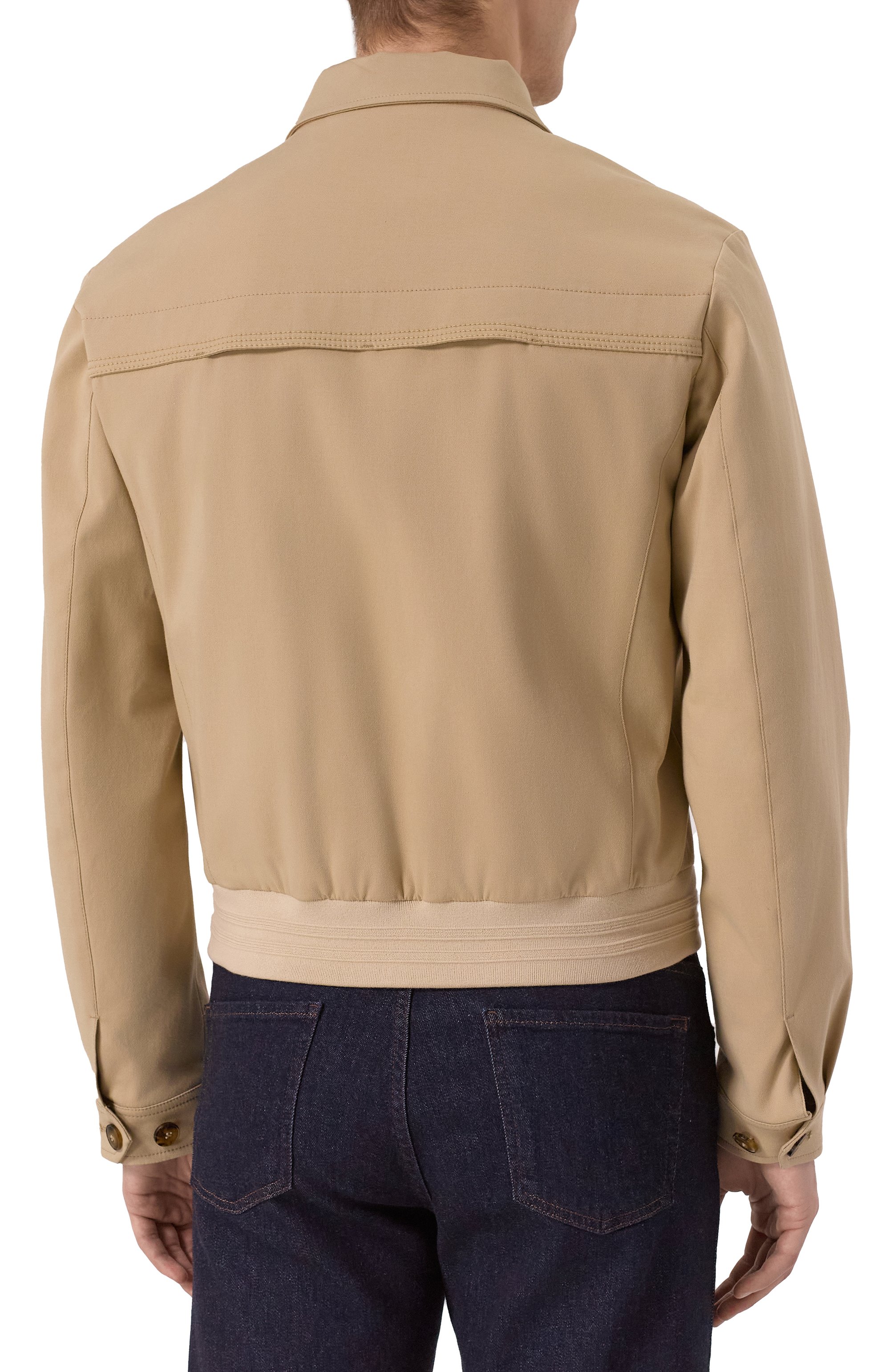 Бомбер из хлопка и лиоцелла CANALI, арт. O40962 SG03191, фото 4