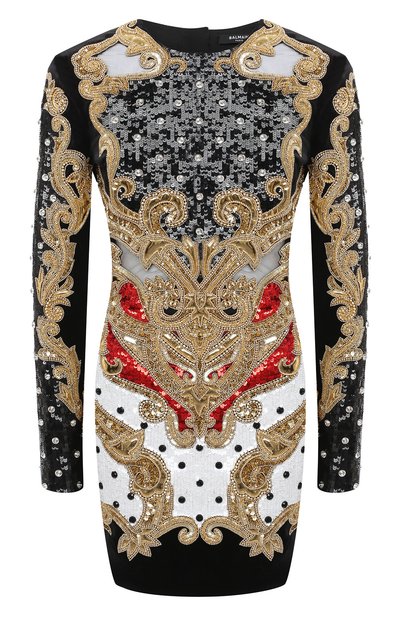 Женское платье с пайетками BALMAIN, арт. UF16382/P053