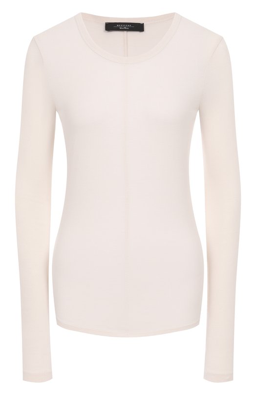 Хлопковый лонгслив Weekend Max Mara VINCITA Кремовый VINCITA