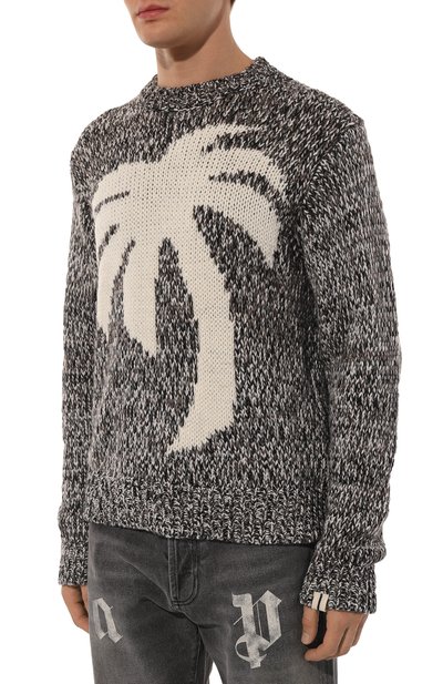 Свитер из шерсти и вискозы PALM ANGELS, арт. PMHE066F24KNI001, фото 3
