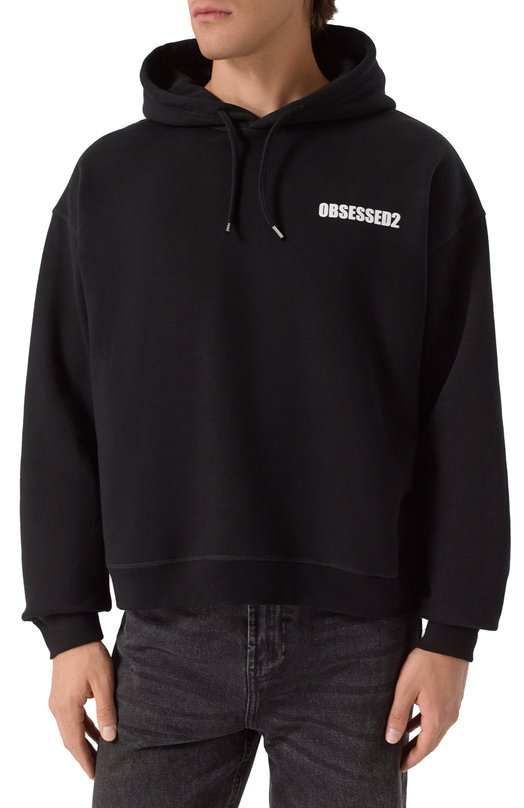 Хлопковое худи Dsquared2 S71GU0754/S25516 Чёрный  S71GU0754/S25516 Фото 3