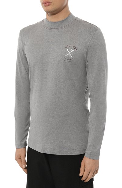 Шелковый лонгслив BRUNELLO CUCINELLI, арт. MM819KT70, фото 3