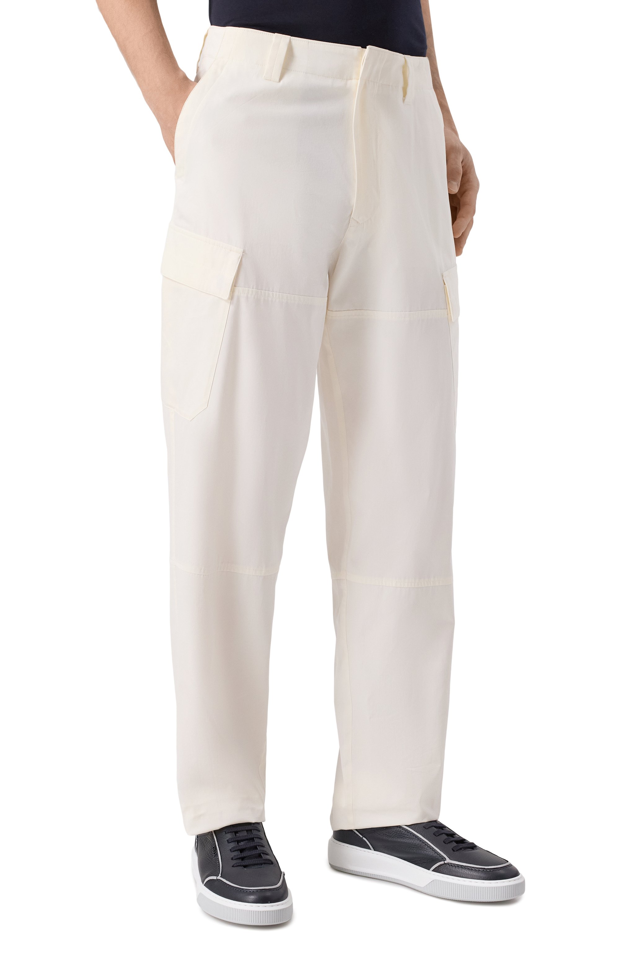 Брюки-карго из хлопка и шелка ZILLI, арт. CPPT09M010790043U, фото 3