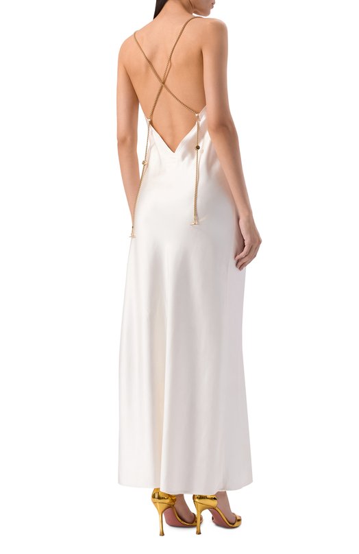 Атласное платье Daname 626SS6827W Белый  626SS6827W Фото 3