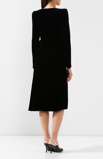 Бархатное платье DOLCE & GABBANA черного цвета по цене 291000 руб., арт. F6G8MT/FUVKQ, фото 4 Бархатное платье DOLCE & GABBANA, арт. F6G8MT/FUVKQ, фото 4