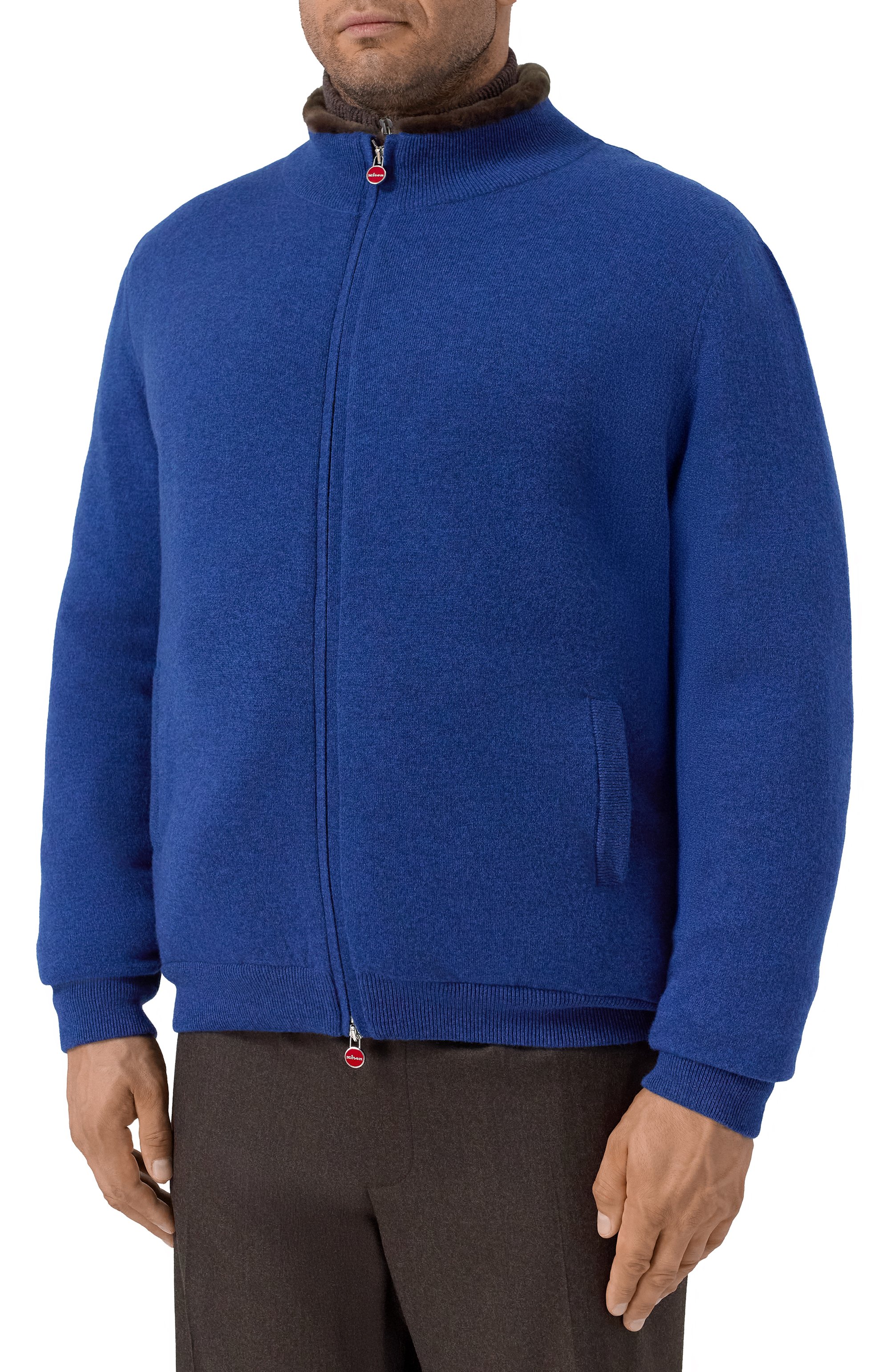 Кашемировый кардиган с подкладкой из овчины KITON, арт. UMK1489S182, фото 3