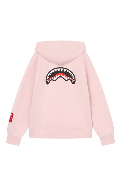 Хлопковое худи SPRAYGROUND, арт. SPY1387ELIGHT/SHARK BASIC REGULAR LIGHT PINK