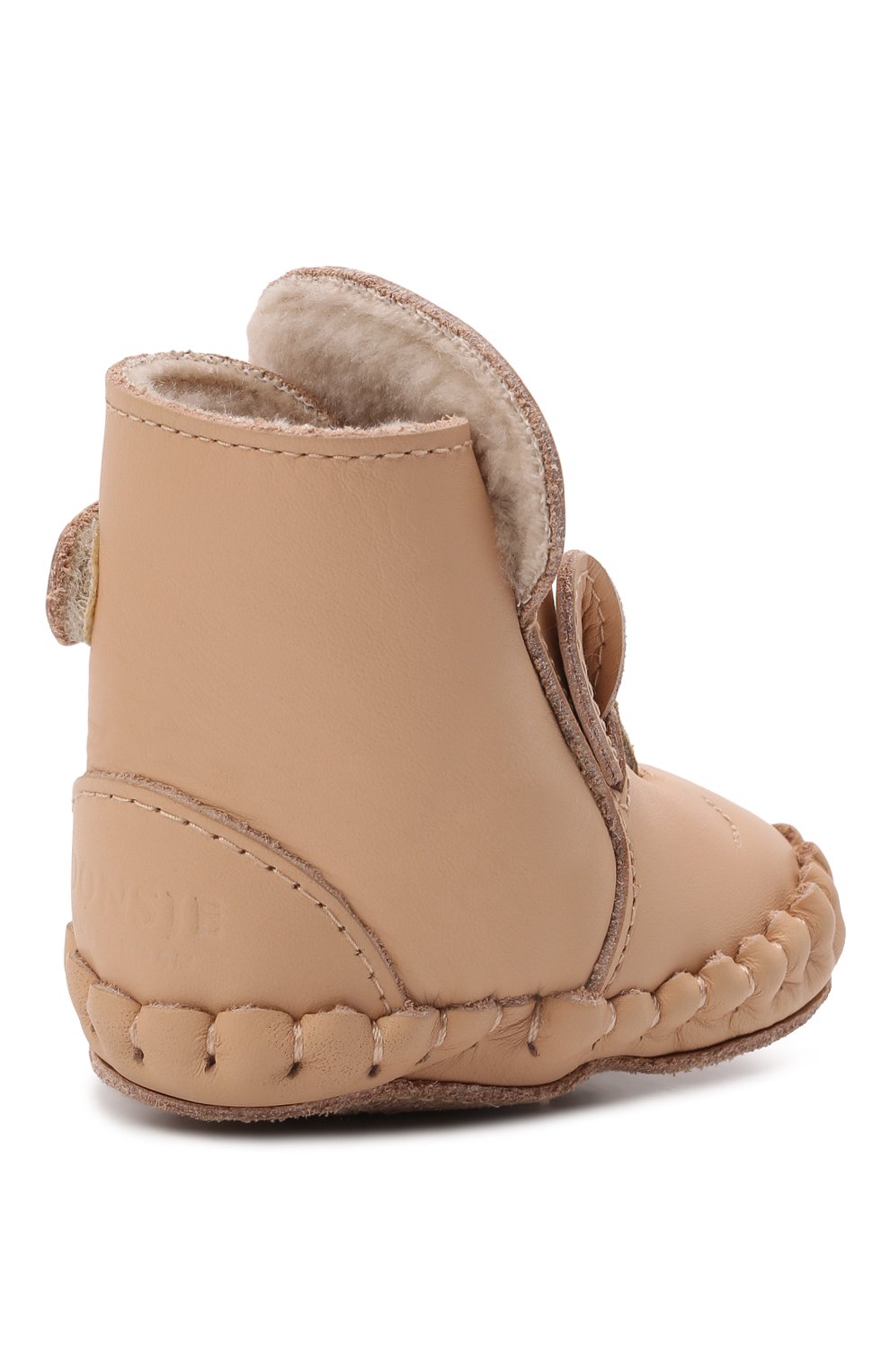 Кожаные пинетки DONSJE AMSTERDAM кремового цвета по цене 7830 руб., арт. 1034001-LE121/0-12M, фото 3 Кожаные пинетки DONSJE AMSTERDAM, арт. 1034001-LE121/0-12M, фото 3