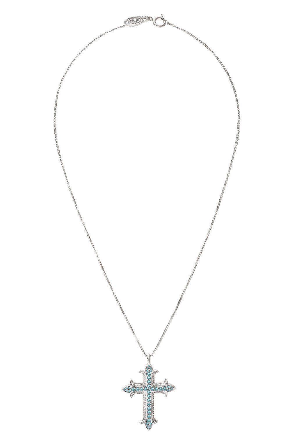 Подвеска на цепочке LEVASHOVAELAGINA светло-голубого цвета по цене 19000 руб., арт. butler/n, фото 1 Подвеска на цепочке LEVASHOVAELAGINA, арт. butler/n, фото 1