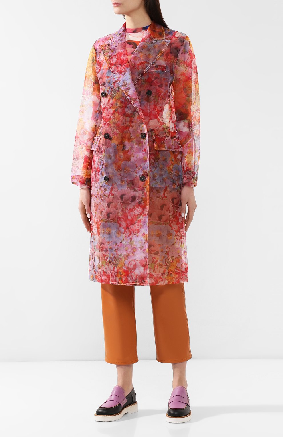 Двубортный плащ MSGM, арт. 2642MDC102A 195351, фото 3