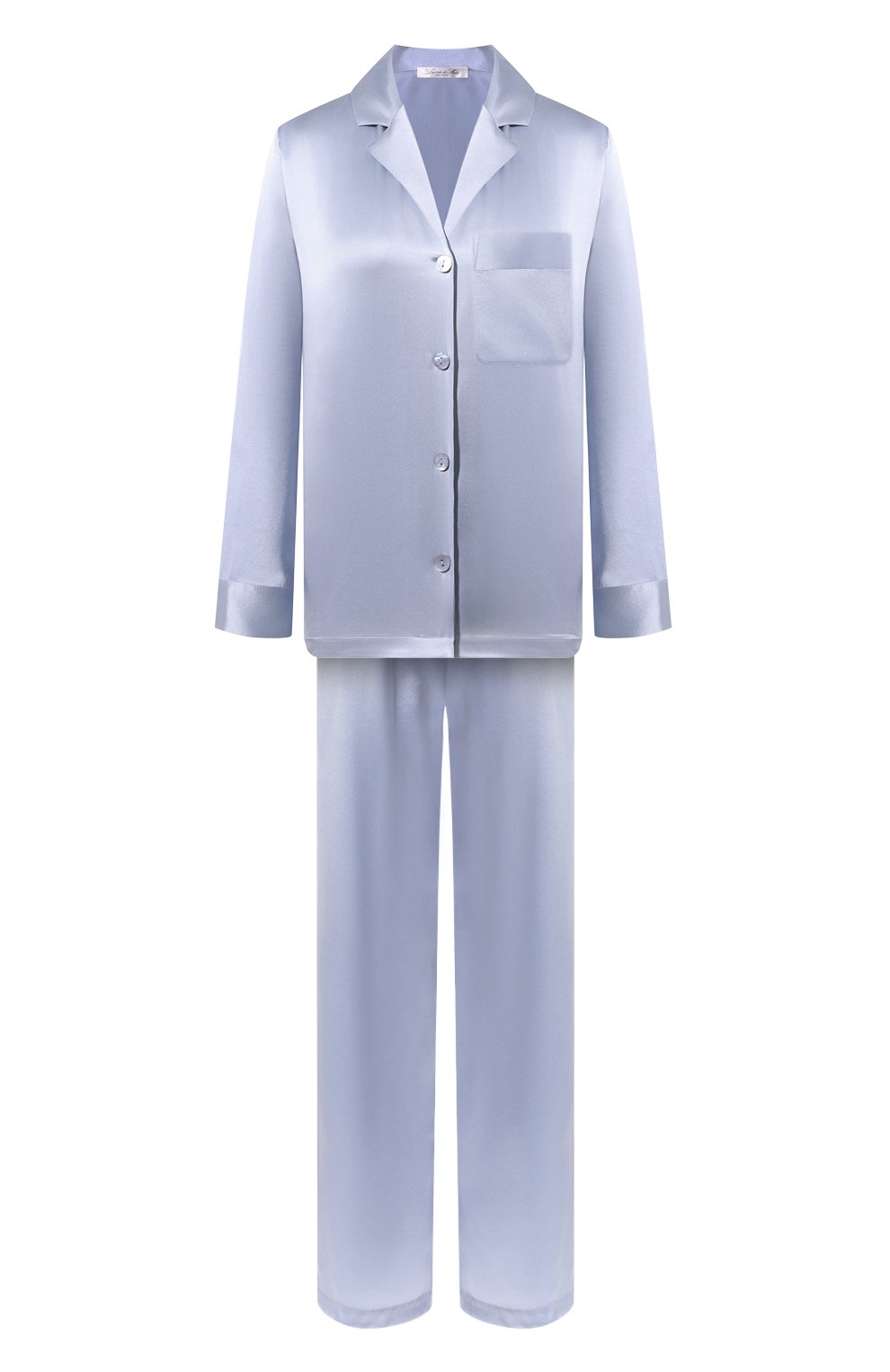 Шелковая пижама LUNA DI SETA голубого цвета по цене 60010 руб., арт. VLST08007, фото 1 Шелковая пижама LUNA DI SETA, арт. VLST08007, фото 1