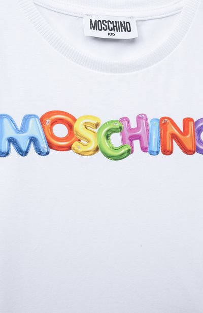 Хлопковая футболка MOSCHINO, арт. H4M042/LBA00/4-8, фото 3