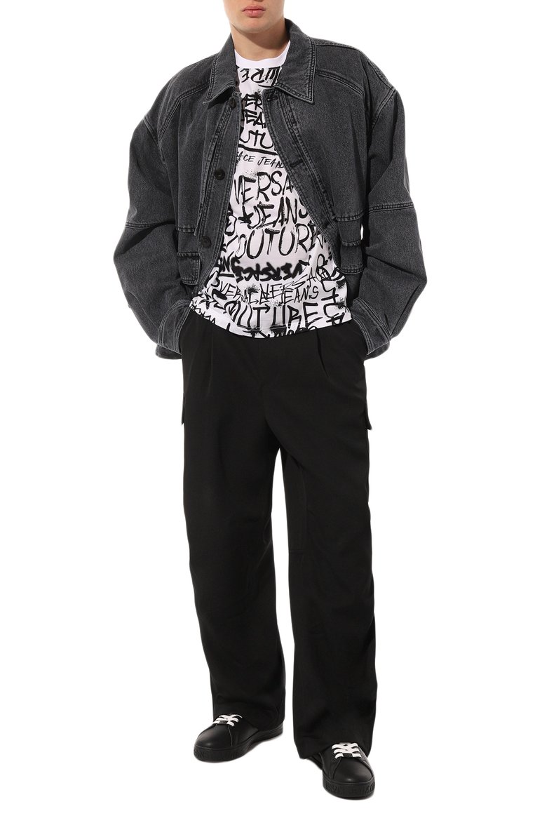 Хлопковая футболка VERSACE JEANS COUTURE, арт. 75GAH6S0/JS211, фото 1
