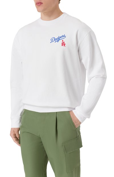 Хлопковый свитшот sporty & rich x la dodgers SPORTY AND RICH, арт. ST071627666WH01, фото 3