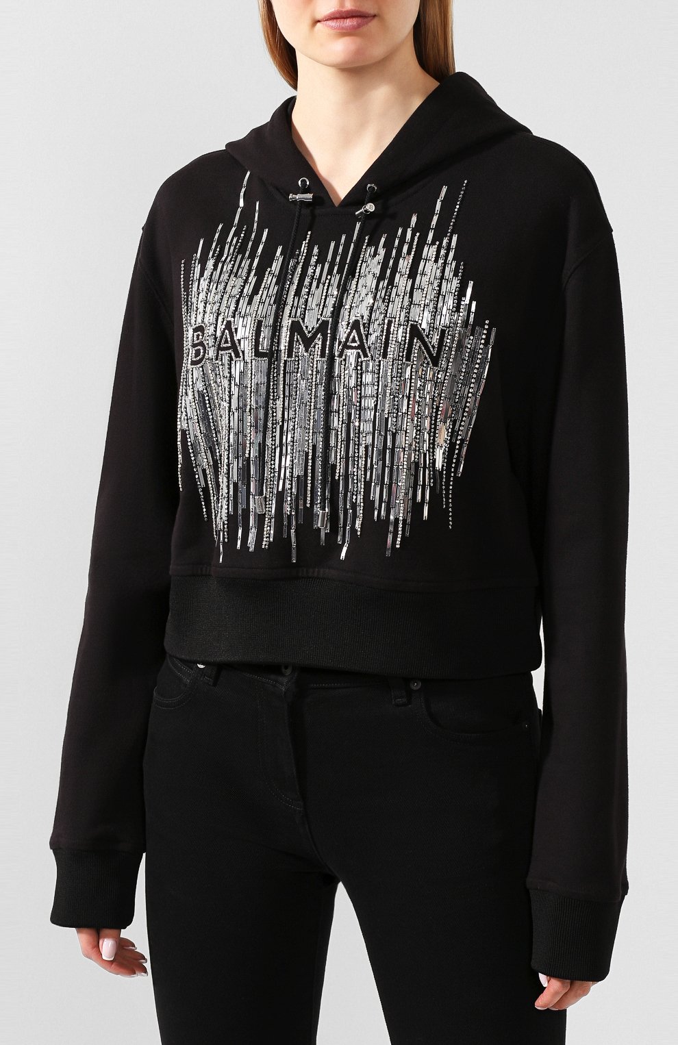 Хлопковое худи BALMAIN, арт. TF03990/P040, фото 3