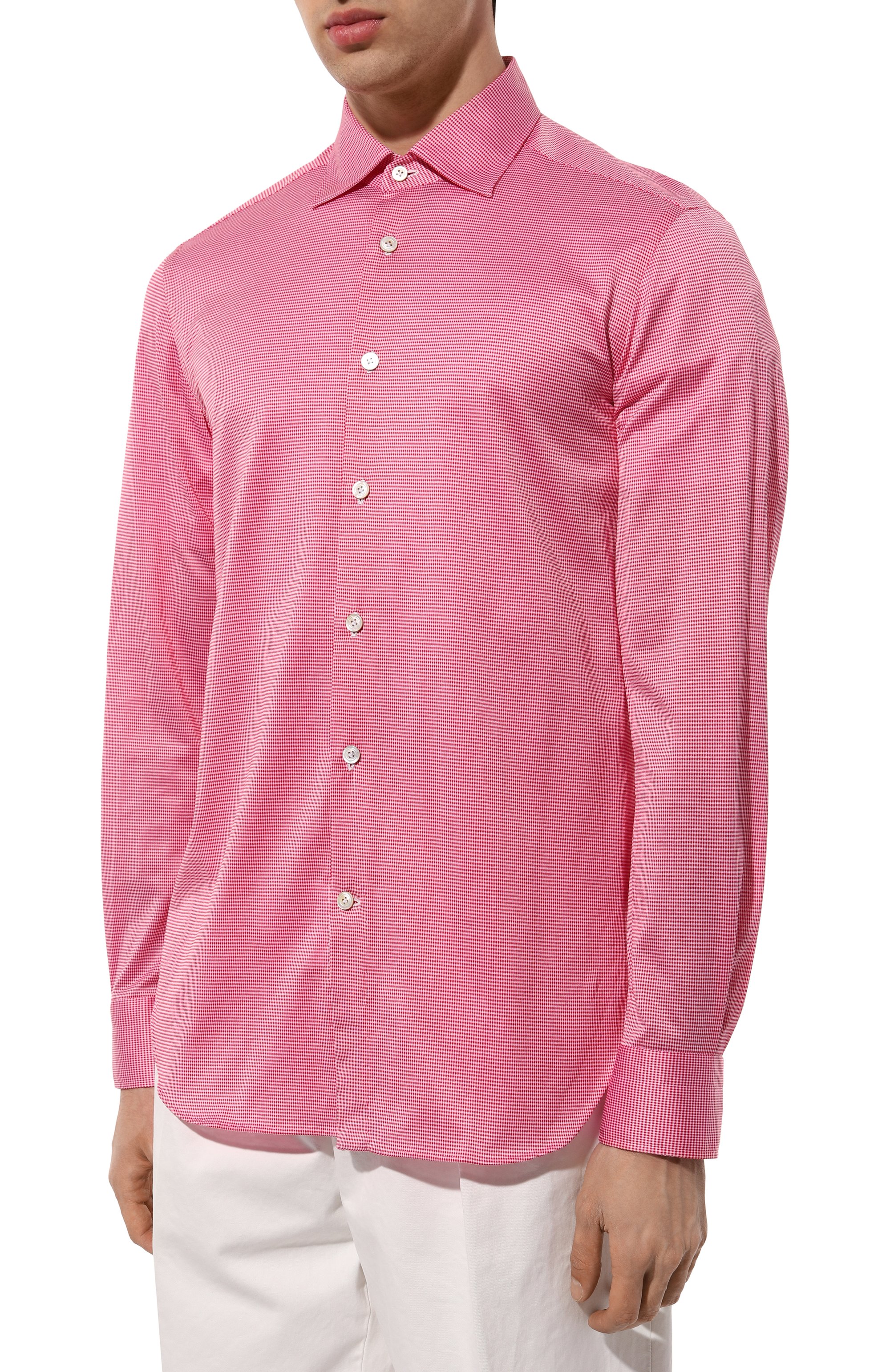 Хлопковая рубашка KITON, арт. UCIH06380, фото 3