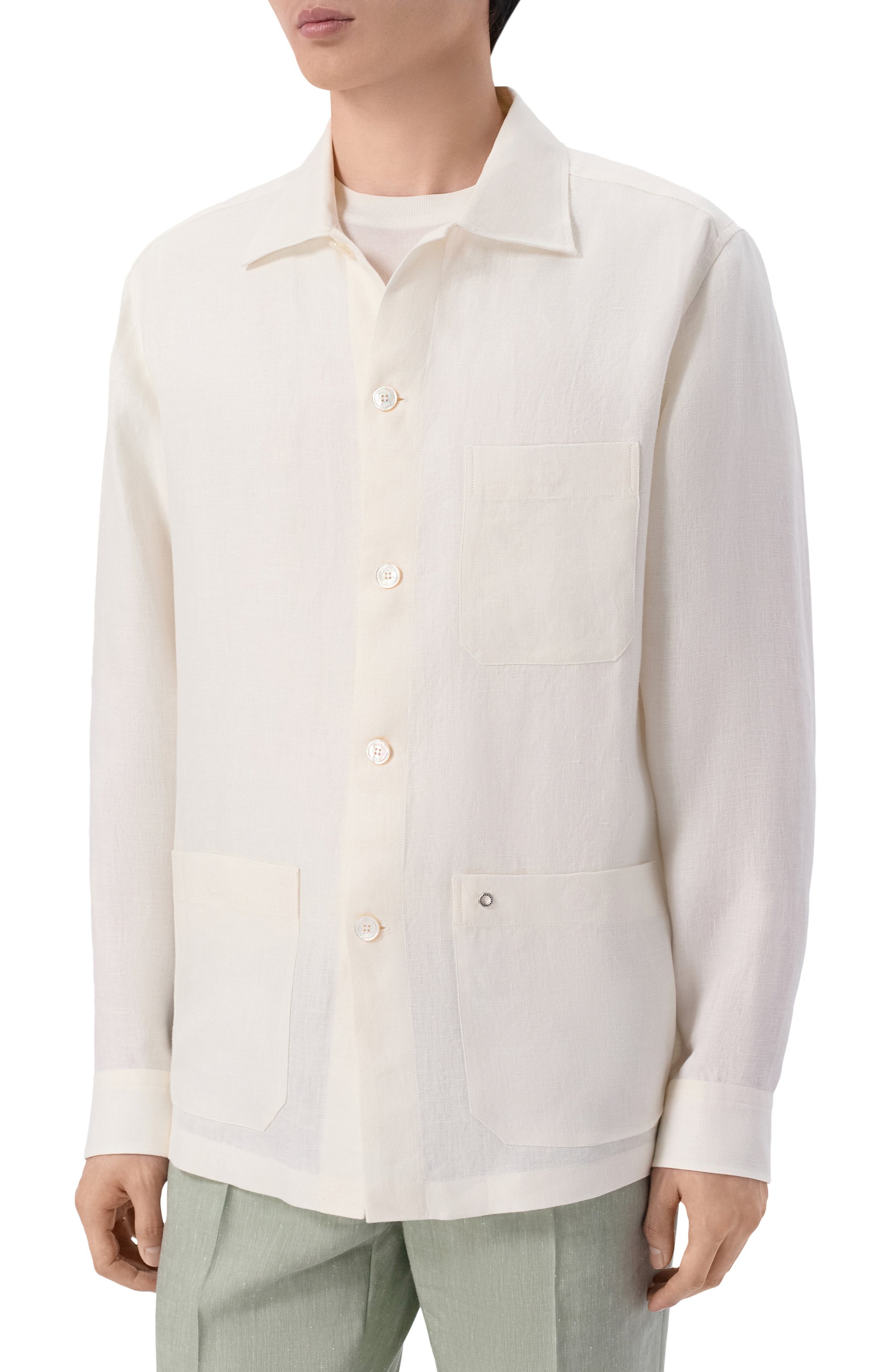 Льняная рубашка STEFANO RICCI, арт. SP008363/BN2930, фото 3