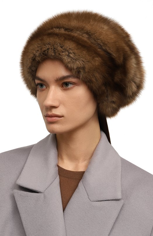 Шапка Шарпей-березка из меха соболя FurLand 0016303210070200007 Коричневый  0016303210070200007 Фото 2