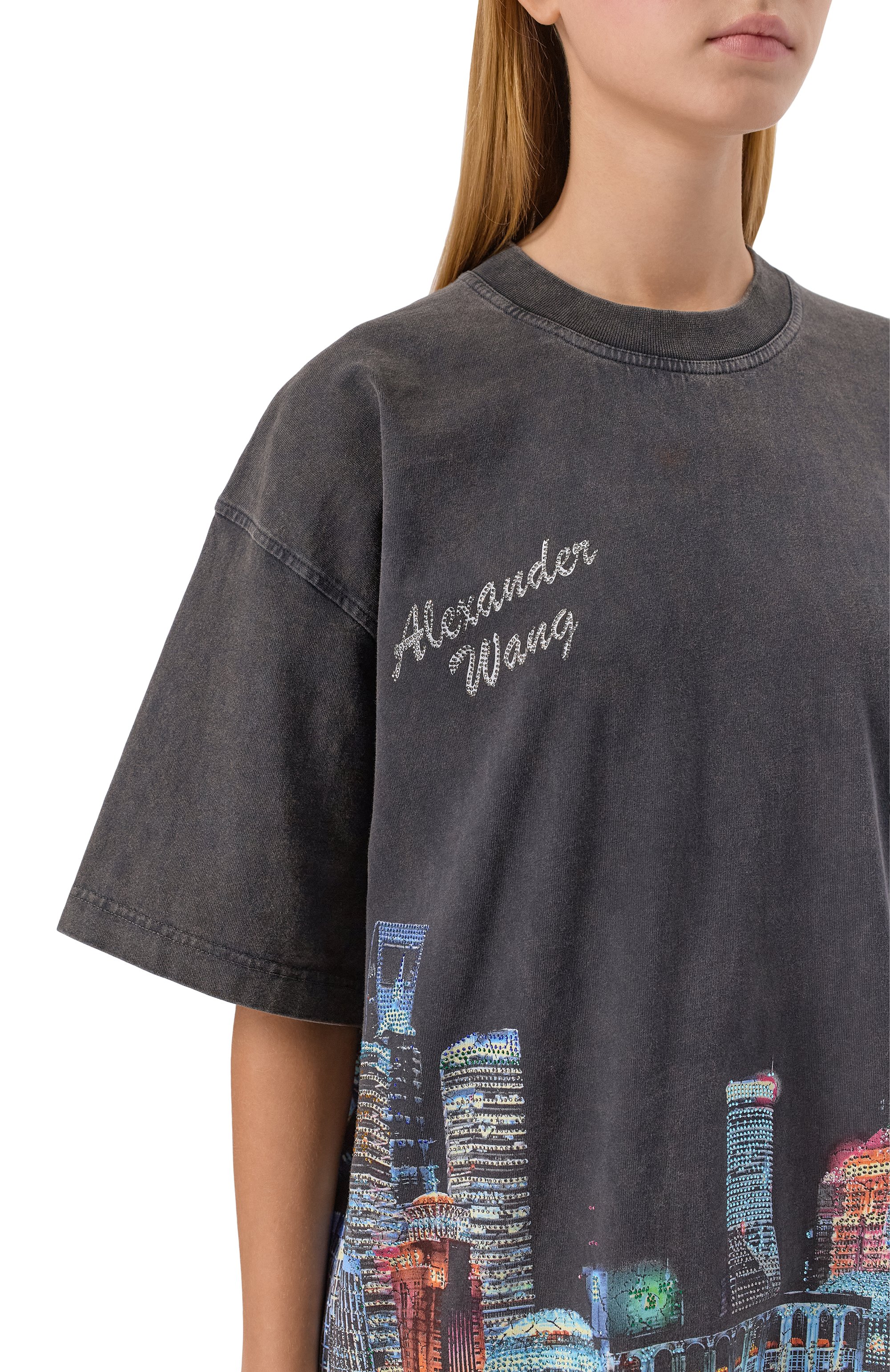 Хлопковая футболка ALEXANDER WANG, арт. UCC3251844, фото 5