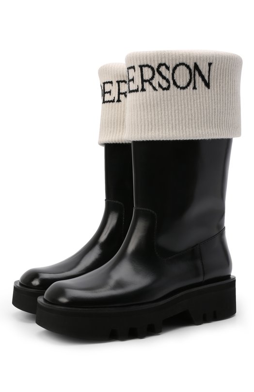 

Кожаные сапоги Fisherman JW Anderson, Чёрный