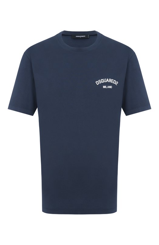 Хлопковая футболка Dsquared2 S74GD1477/D20020 Синий S74GD1477/D20020