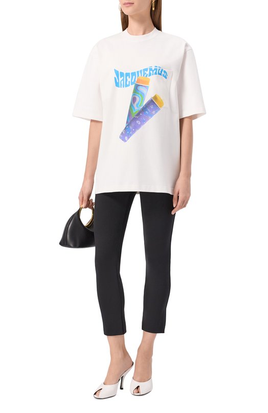 Хлопковая футболка Jacquemus 22H226JS0492099P Белый  22H226JS0492099P Фото 2