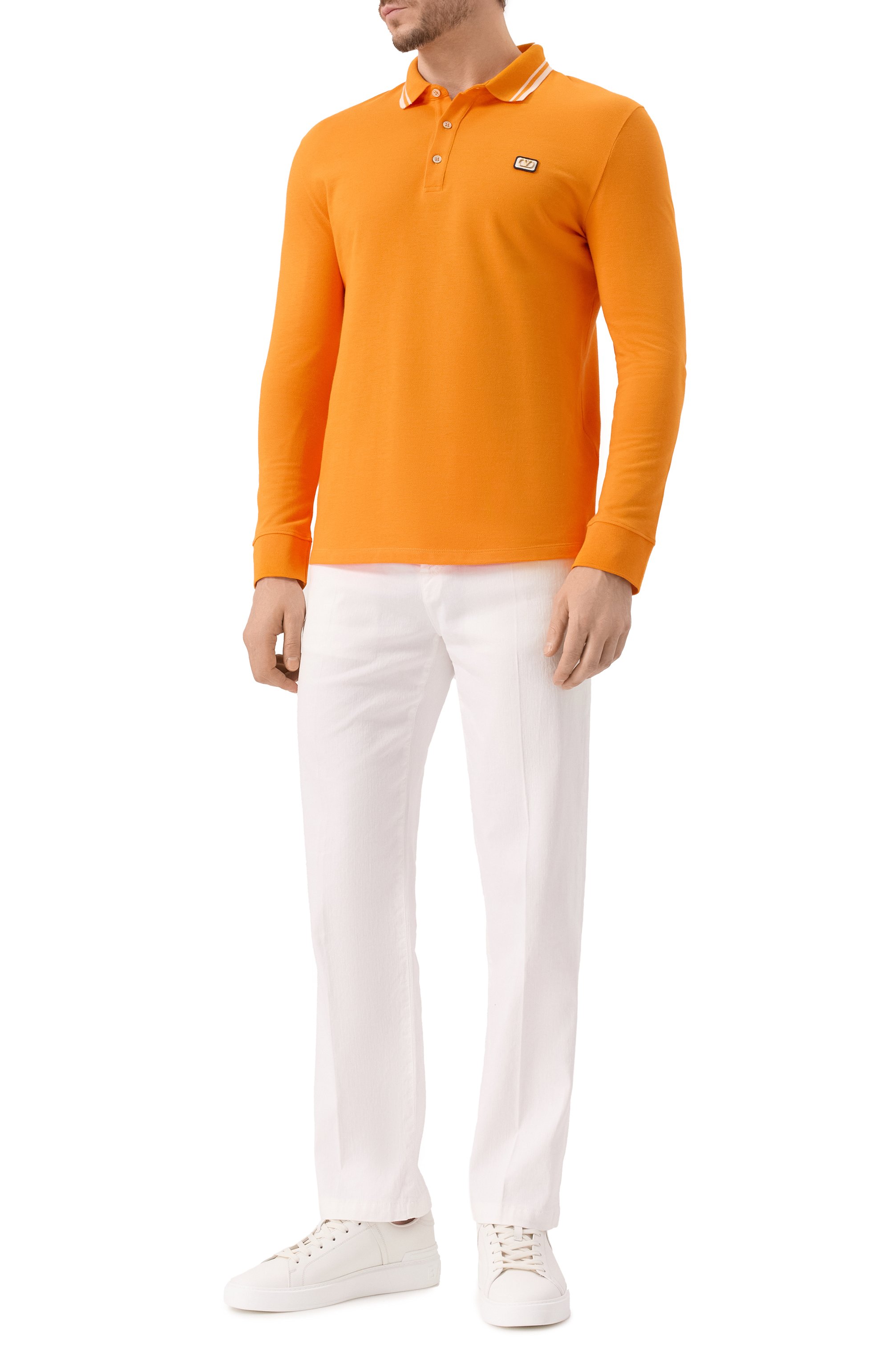 Хлопковое поло VALENTINO, арт. 6V3MH03Y/AQK, фото 2