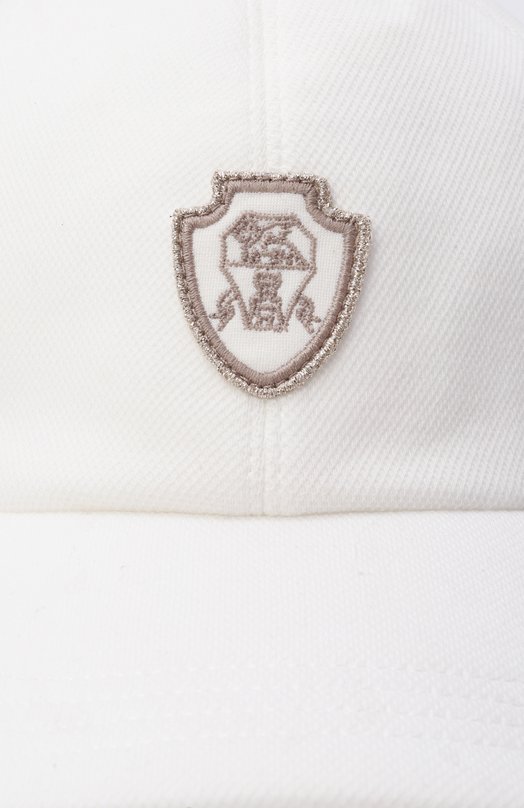 Хлопковая бейсболка Brunello Cucinelli MCAP90096 Белый  MCAP90096 Фото 4