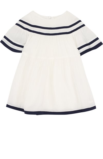 Платье свободного кроя с контрастной отделкой CHLOÉ, арт. C02175/3M-18M, фото 1