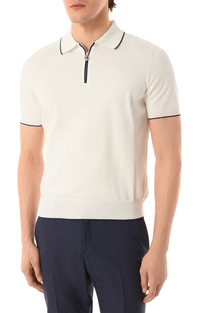 Хлопковое поло STEFANO RICCI белого цвета по цене 130000 руб., арт. K616410P31/F25116, фото 3 Хлопковое поло STEFANO RICCI, арт. K616410P31/F25116, фото 3