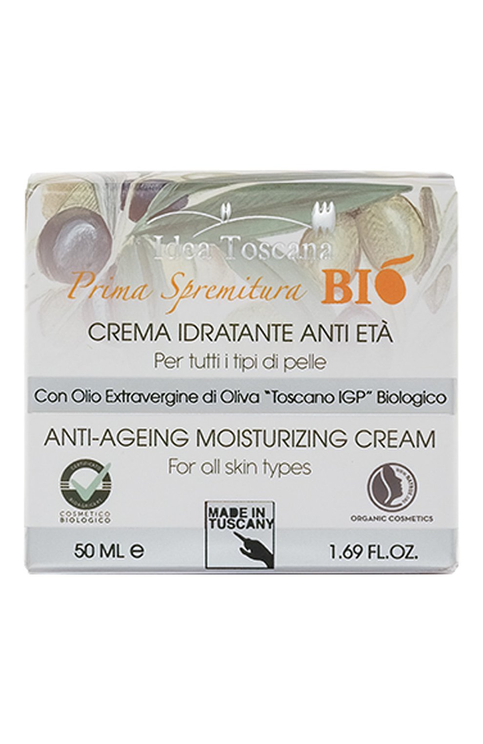 Антивозрастной увлажняющий крем лица bio prima spremitura (50ml) IDEA TOSCANA, арт. 430163, фото 2