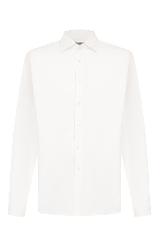 Хлопковая сорочка Canali CCL7098/GD03286_001 Белый CCL7098/GD03286_001