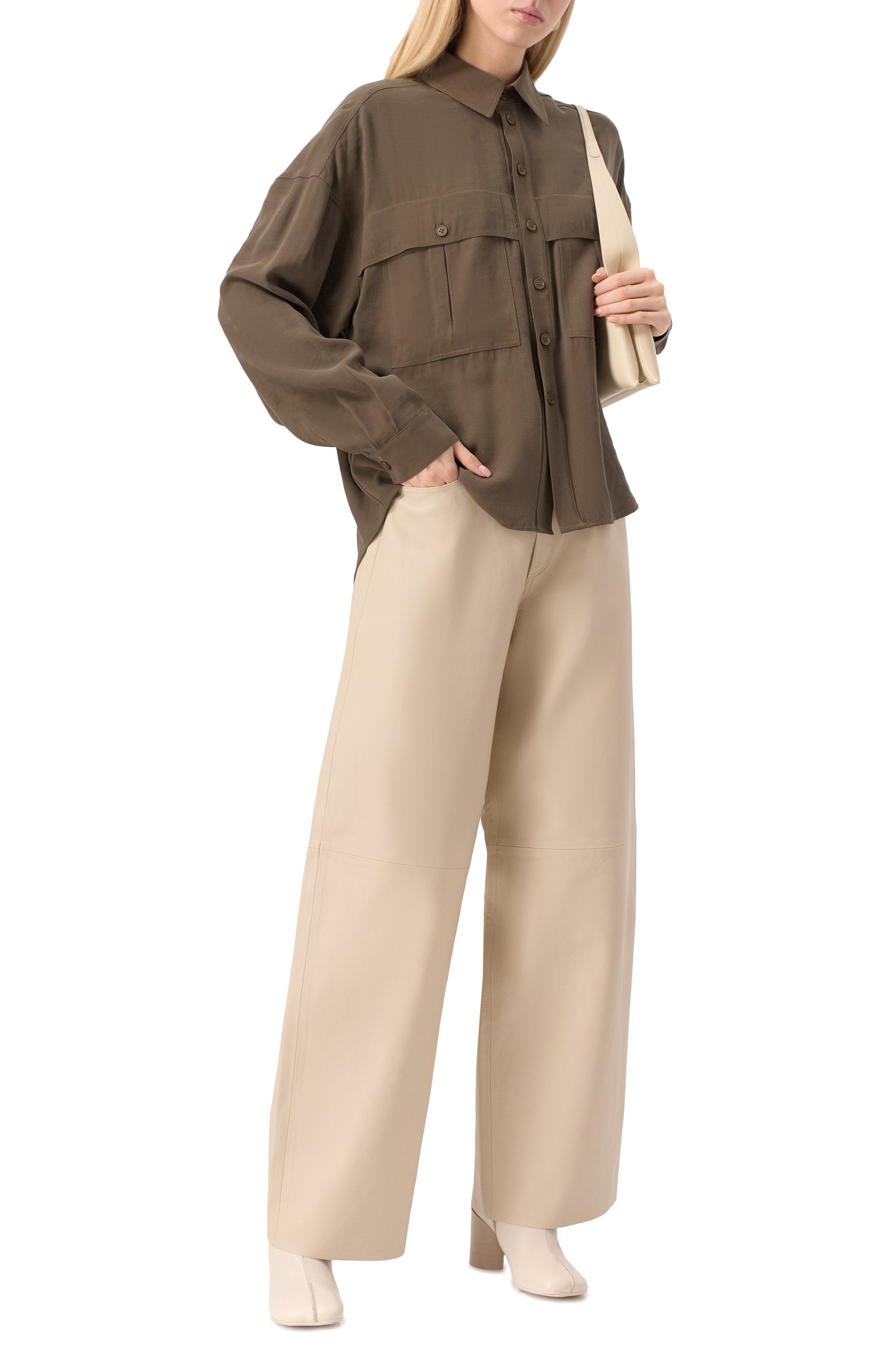 Кожаные брюки HAIKURE, арт. HEW03296PL002TP, фото 2