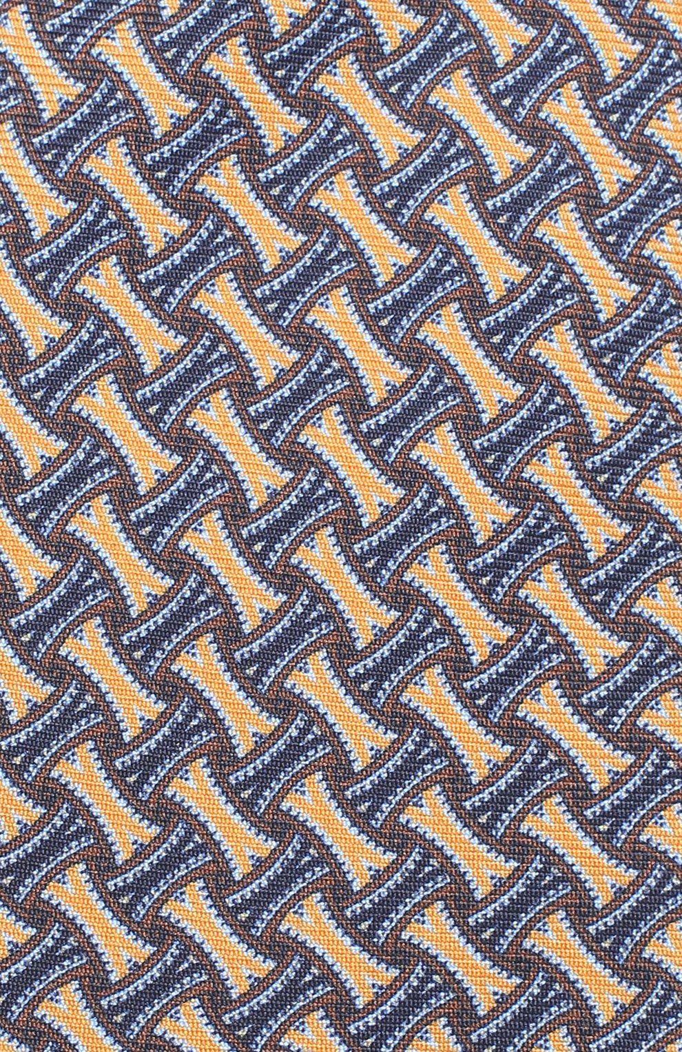 Шелковый галстук с узором TURNBULL & ASSER коричневого цвета по цене 13200 руб., арт. TIE002-BB401, фото 3 Шелковый галстук с узором TURNBULL & ASSER, арт. TIE002-BB401, фото 3