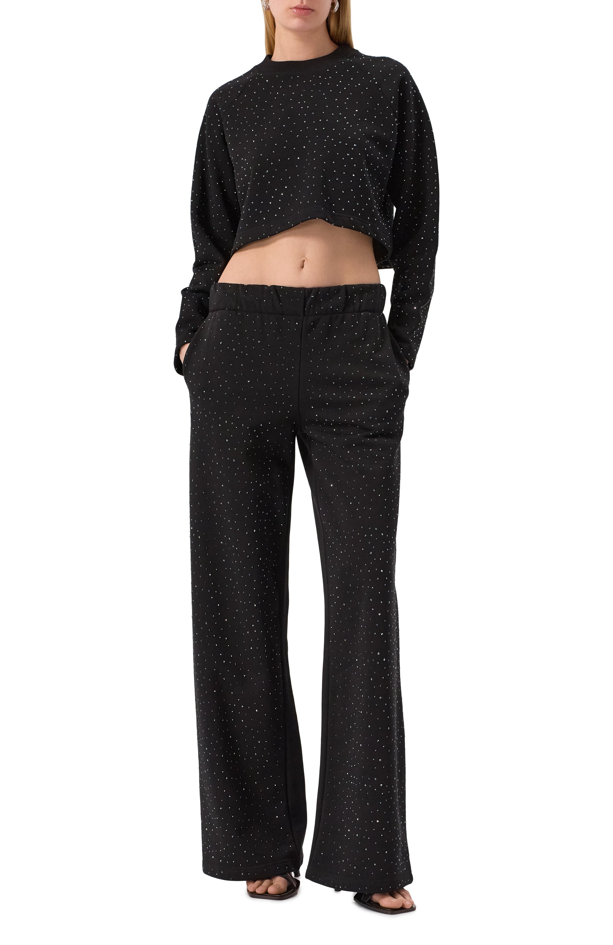 Хлопковые брюки FLASHIN черного цвета по цене 28740 руб., арт. SS24BRS, фото 2 Хлопковые брюки FLASHIN, арт. SS24BRS, фото 2