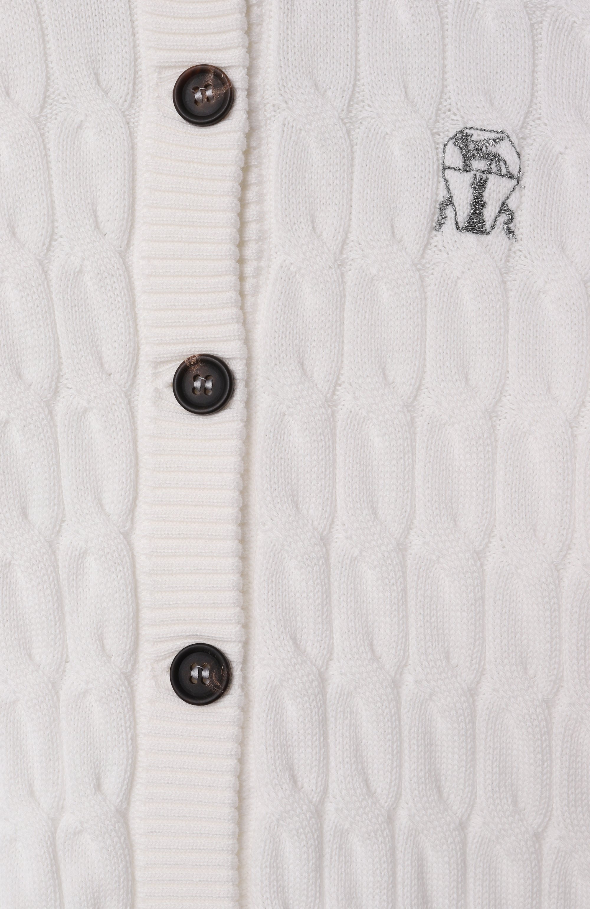 Хлопковый кардиган BRUNELLO CUCINELLI белого цвета по цене 68400 руб., арт. B19M19906A, фото 3 Хлопковый кардиган BRUNELLO CUCINELLI, арт. B19M19906A, фото 3