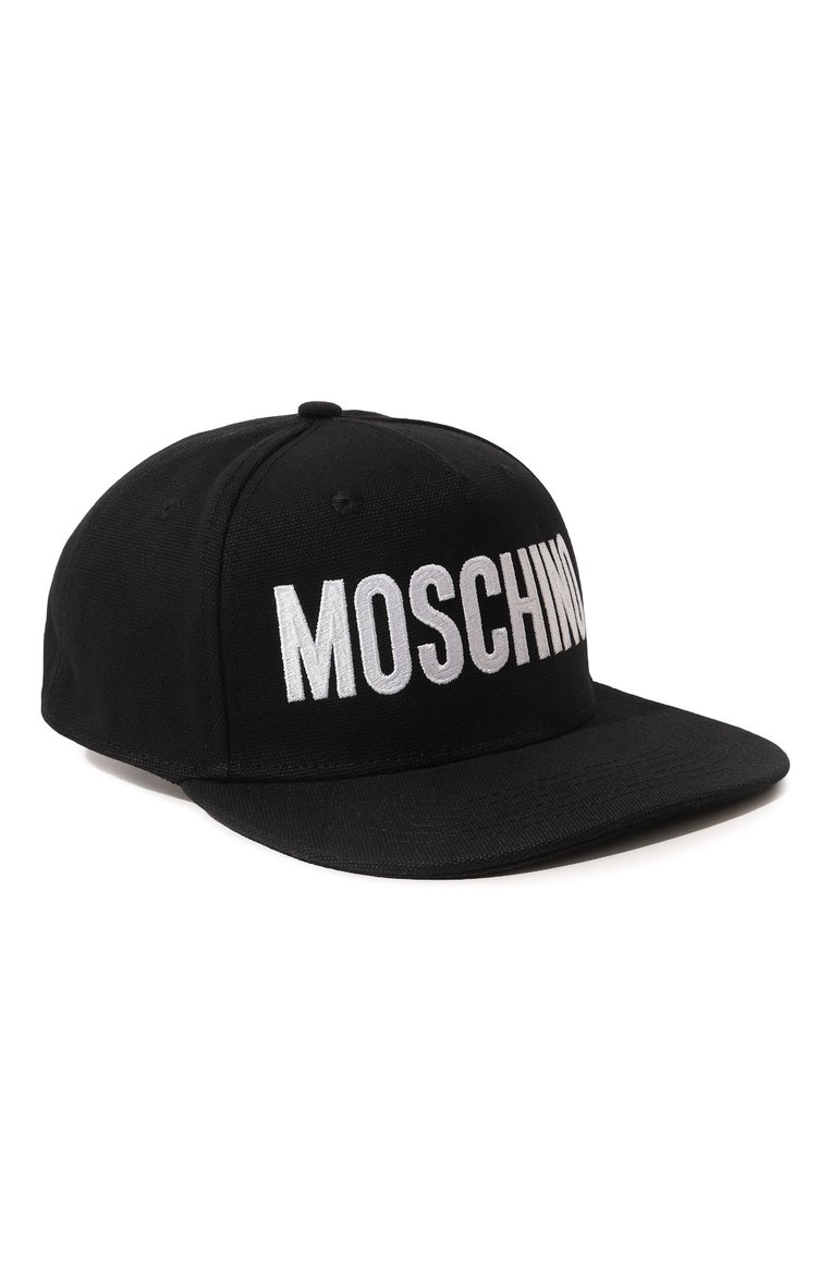 Мужская хлопковая бейсболка MOSCHINO черного цвета, арт. 231Z1A9205/8266 | Фото 1 (Материал: Хлопок, Текстиль; Нос: Не проставлено; Материал сплава: Проставлено)