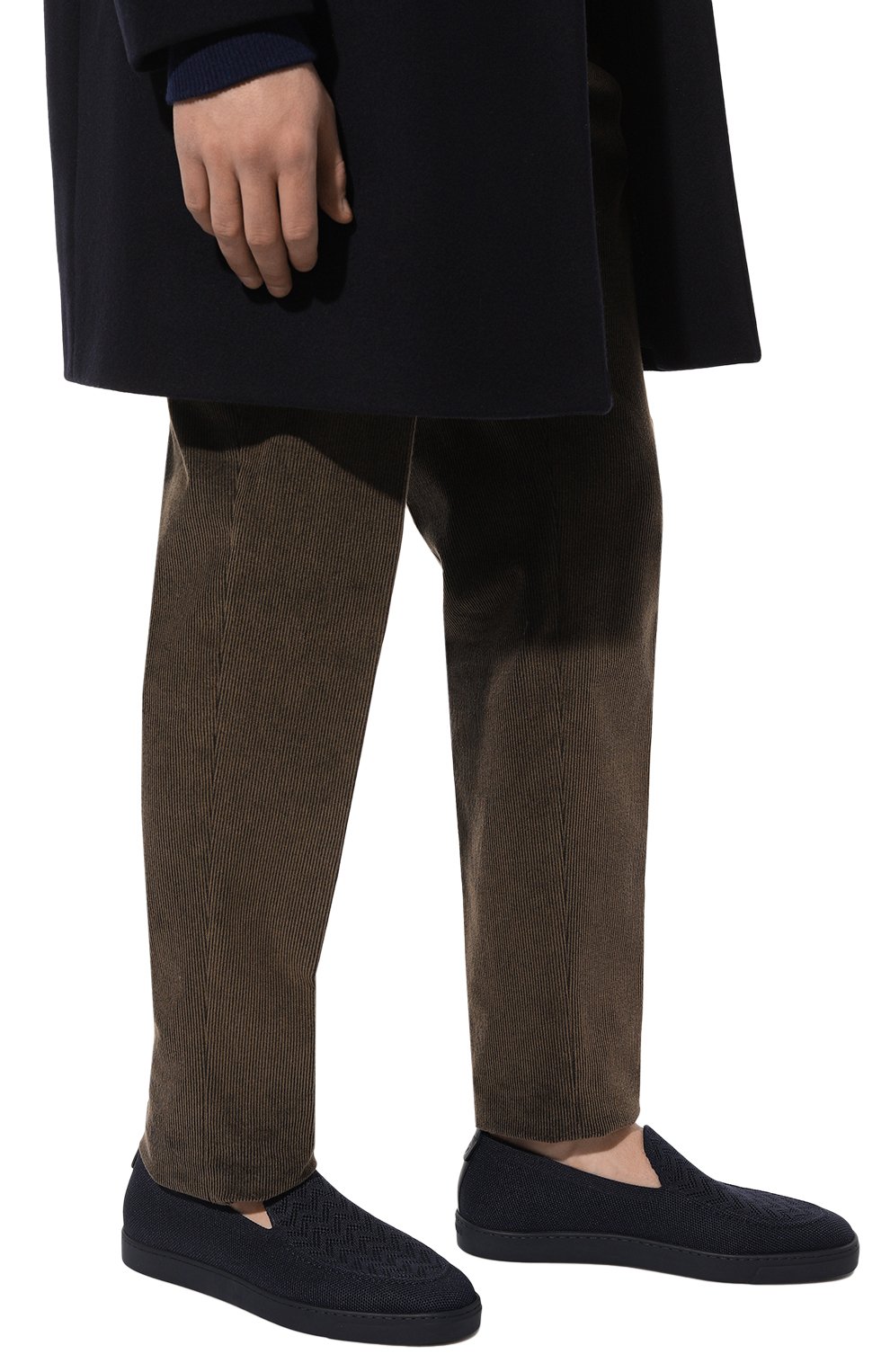 Текстильные лоферы GIORGIO ARMANI темно-синего цвета по цене 78900 руб., арт. X2X183/XR089, фото 3 Текстильные лоферы GIORGIO ARMANI, арт. X2X183/XR089, фото 3