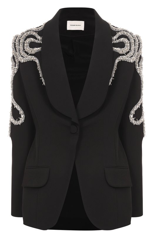 Жакет с отделкой кристаллами Zuhair Murad FJK25001/CRCA019 Чёрный FJK25001/CRCA019