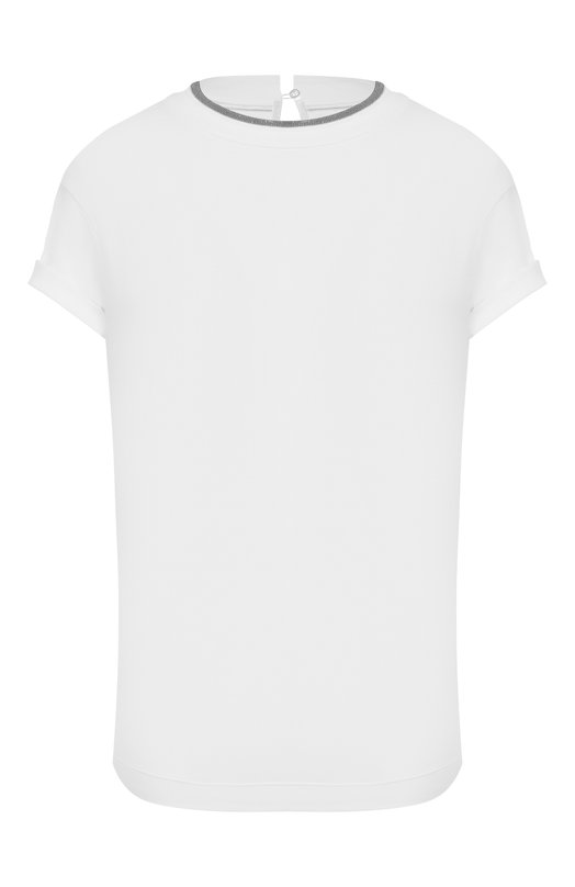 Хлопковая футболка Brunello Cucinelli M0T18BD200 Белый M0T18BD200