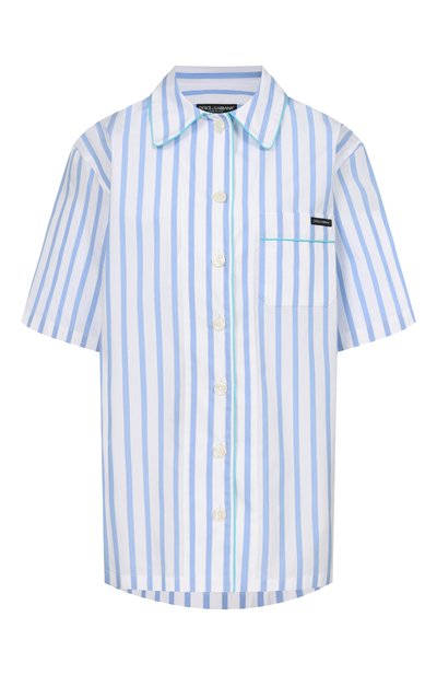 Женская рубашка из хлопка и шелка DOLCE & GABBANA, арт. F5U31T/FR52W