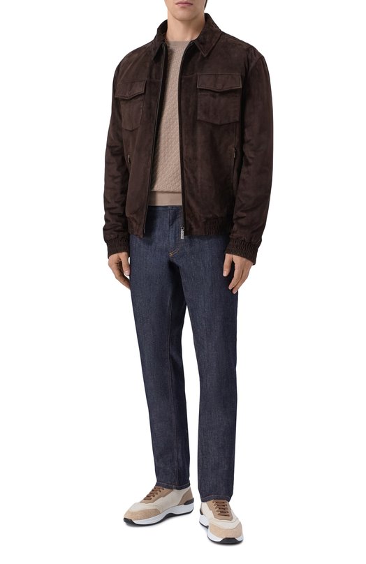 Джемпер из хлопка и шелка Brioni UMQ90L/PAK22 Бежевый  UMQ90L/PAK22 Фото 2