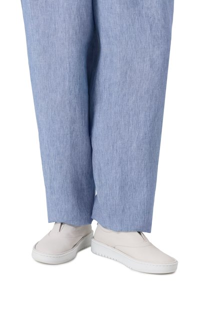 Кожаные кеды GIORGIO ARMANI белого цвета по цене 105000 руб., арт. GM002038/AF19222, фото 3 Кожаные кеды GIORGIO ARMANI, арт. GM002038/AF19222, фото 3