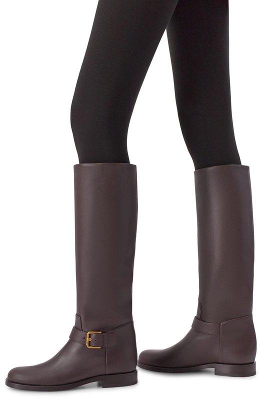 Кожаные сапоги Day Classic Dolce & Gabbana CU1221/A0831 Коричневый  CU1221/A0831 Фото 2