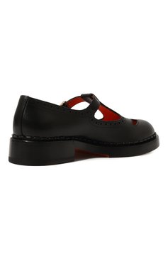 Женские кожаные туфли SANTONI черного цвета, арт. WUAL70478BA1TLGAC50 | Фото 5 (Подошва: Платформа; Каблук высота: Низкий; Материал внутренний: Натуральная кожа; Материал сплава: Проставлено; Каблук тип: Устойчивый; Драгоценные камни: Проставлено)